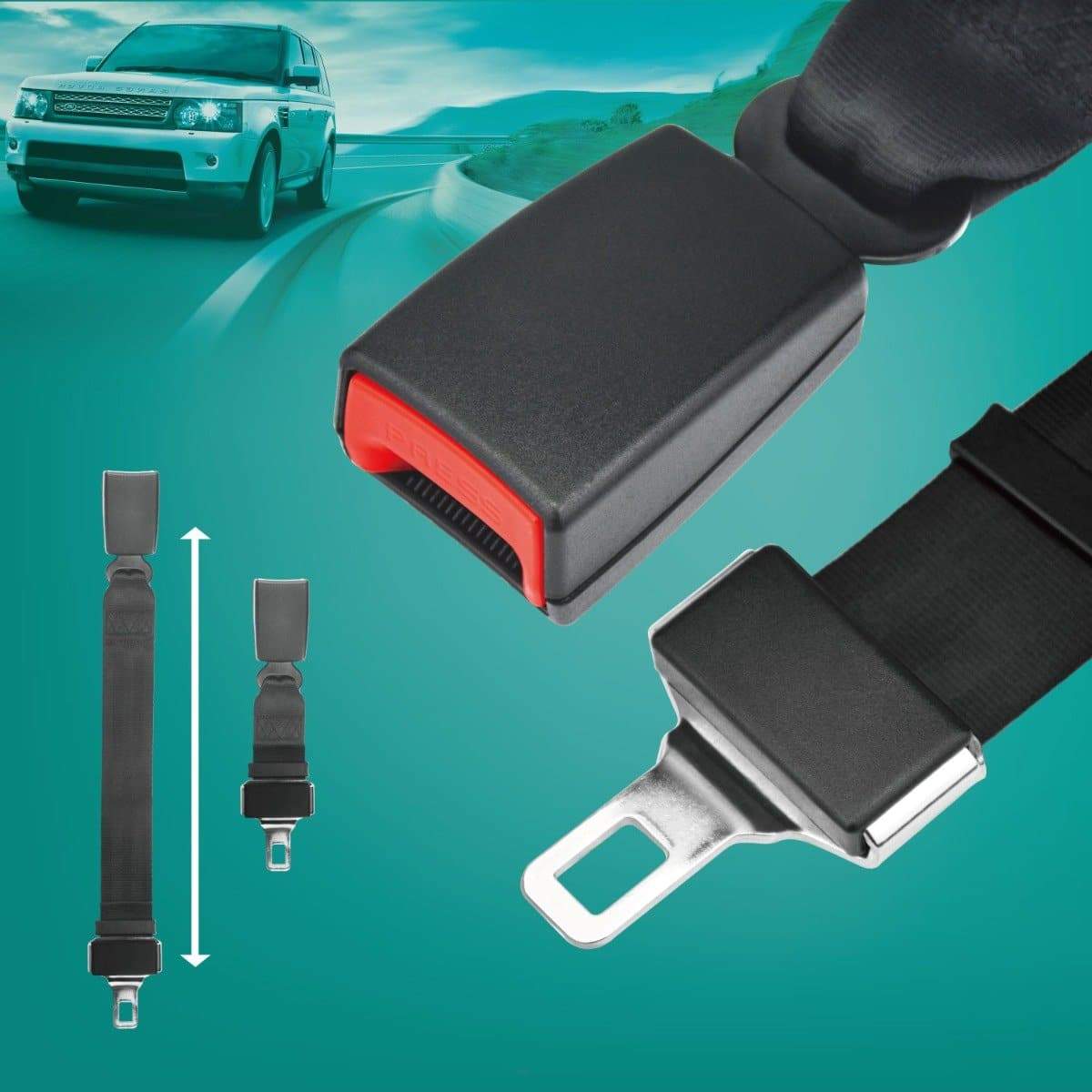 car & caravan suppli Car Vehicle Seat Belt Extension Extender Strap Black Safety Buckle