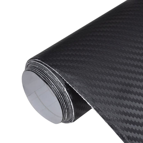vidaxl20- Carbon Fiber Vinyl Car Film 3D Black 152 x 500 cm