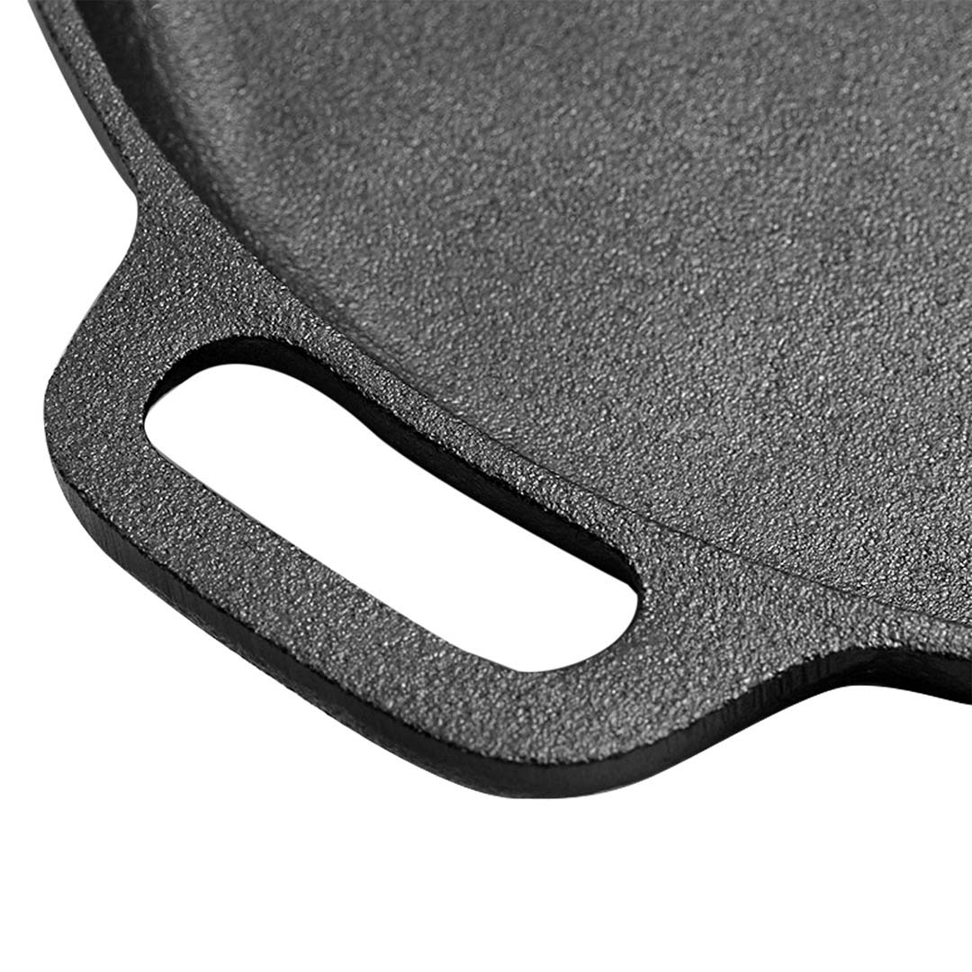 Griddles & Grill Pans Cast Iron 30cm Frying Pan Skillet Coating Steak Sizzle Platter