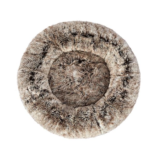 pet products Cat Dog Donut Nest Calming Mat Soft Plush Kennel Coffee XL