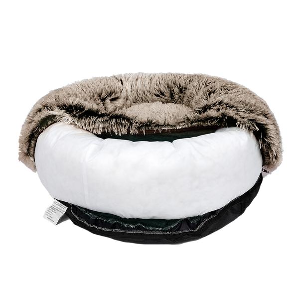 pet products Cat Dog Donut Nest Calming Mat Soft Plush Kennel Coffee XL