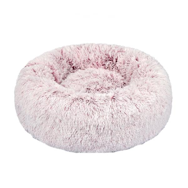 pet products Cat Dog Donut Nest Calming Mat Soft Plush Kennel Pink M