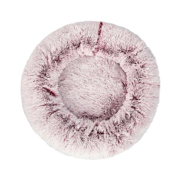 pet products Cat Dog Donut Nest Calming Mat Soft Plush Kennel Pink M