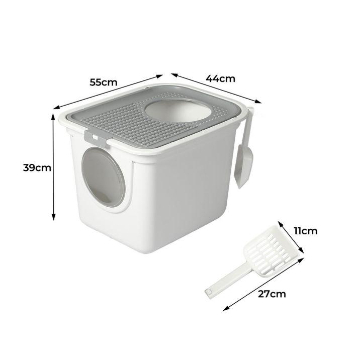 Cat Litter Box Furniture Fully Enclosed Cabinet Toilet Basin Bonus Shovel