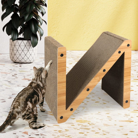 Cat Scratcher Scratching Board Corrugated Cardboard Scratch Bed Toy Pad Mat