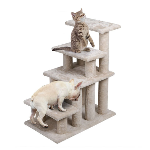 Cat Tree Cat Tree Beastie Scratching Condo Tower Scratcher Climbing Cream