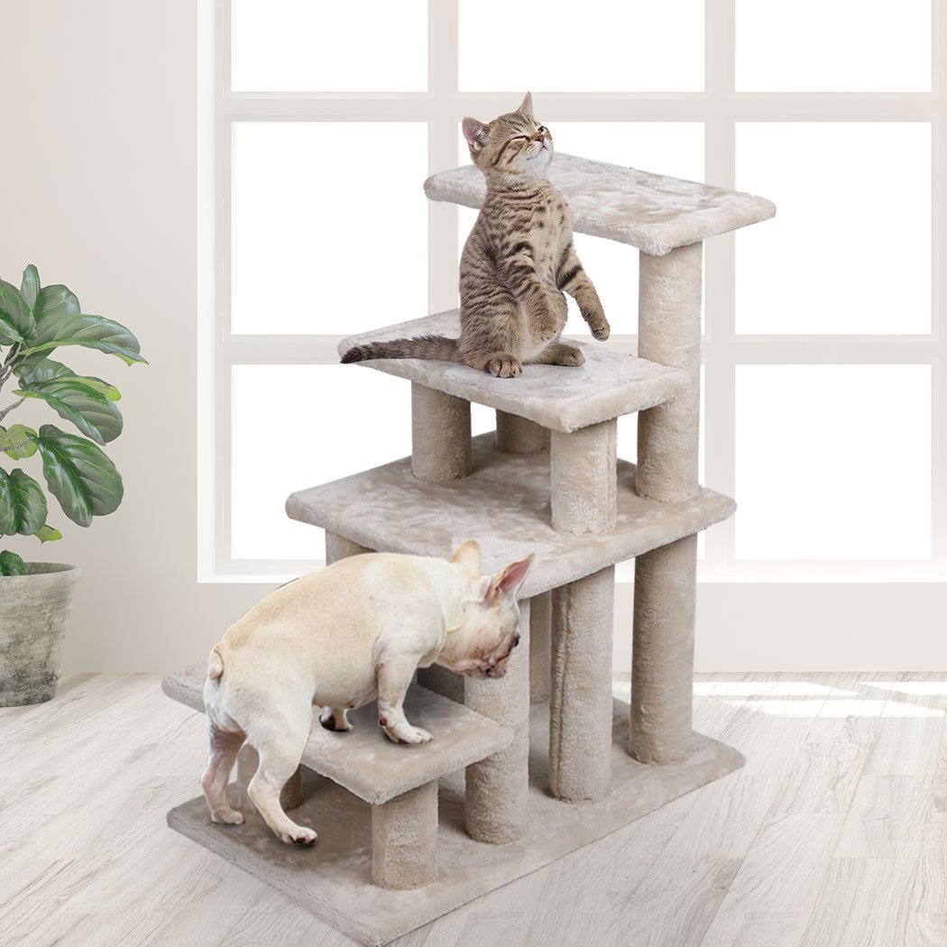 Cat Tree Cat Tree Beastie Scratching Condo Tower Scratcher Climbing Cream