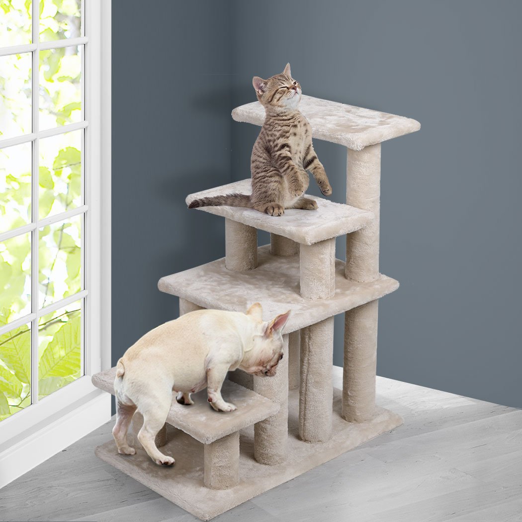 Cat Tree Cat Tree Beastie Scratching Condo Tower Scratcher Climbing Cream