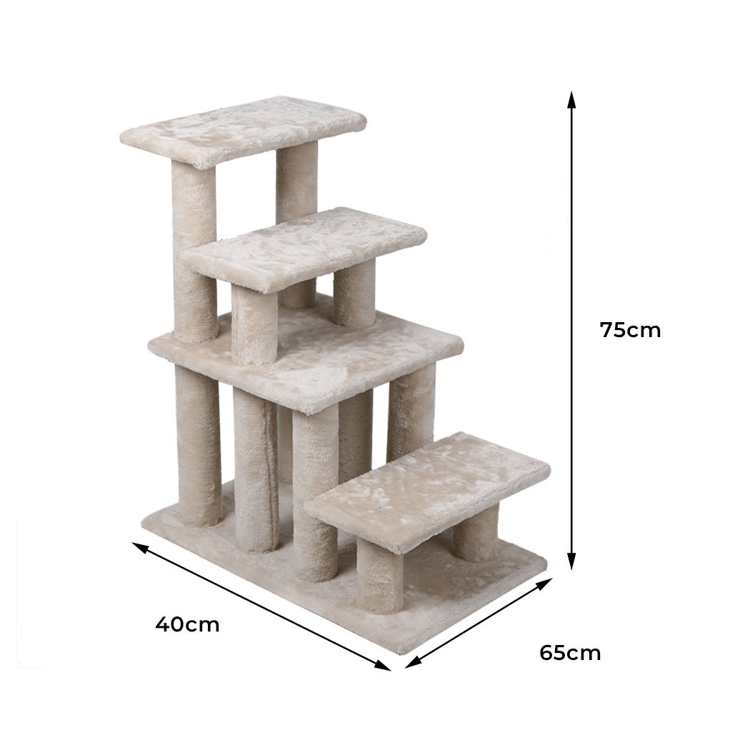 Cat Tree Cat Tree Beastie Scratching Condo Tower Scratcher Climbing Cream