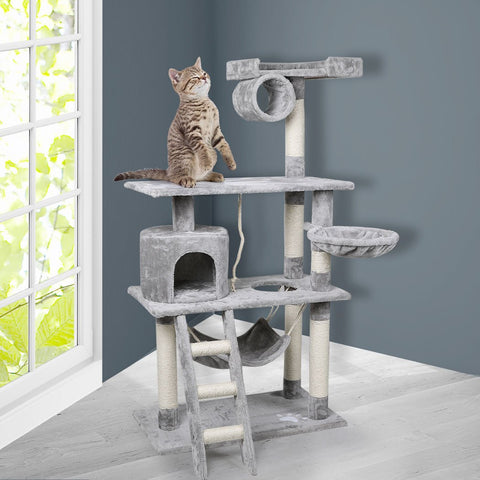 Cat Tree Cat Tree Beastie Scratching Post Pet Scratcher Condo Tower 140cm Grey