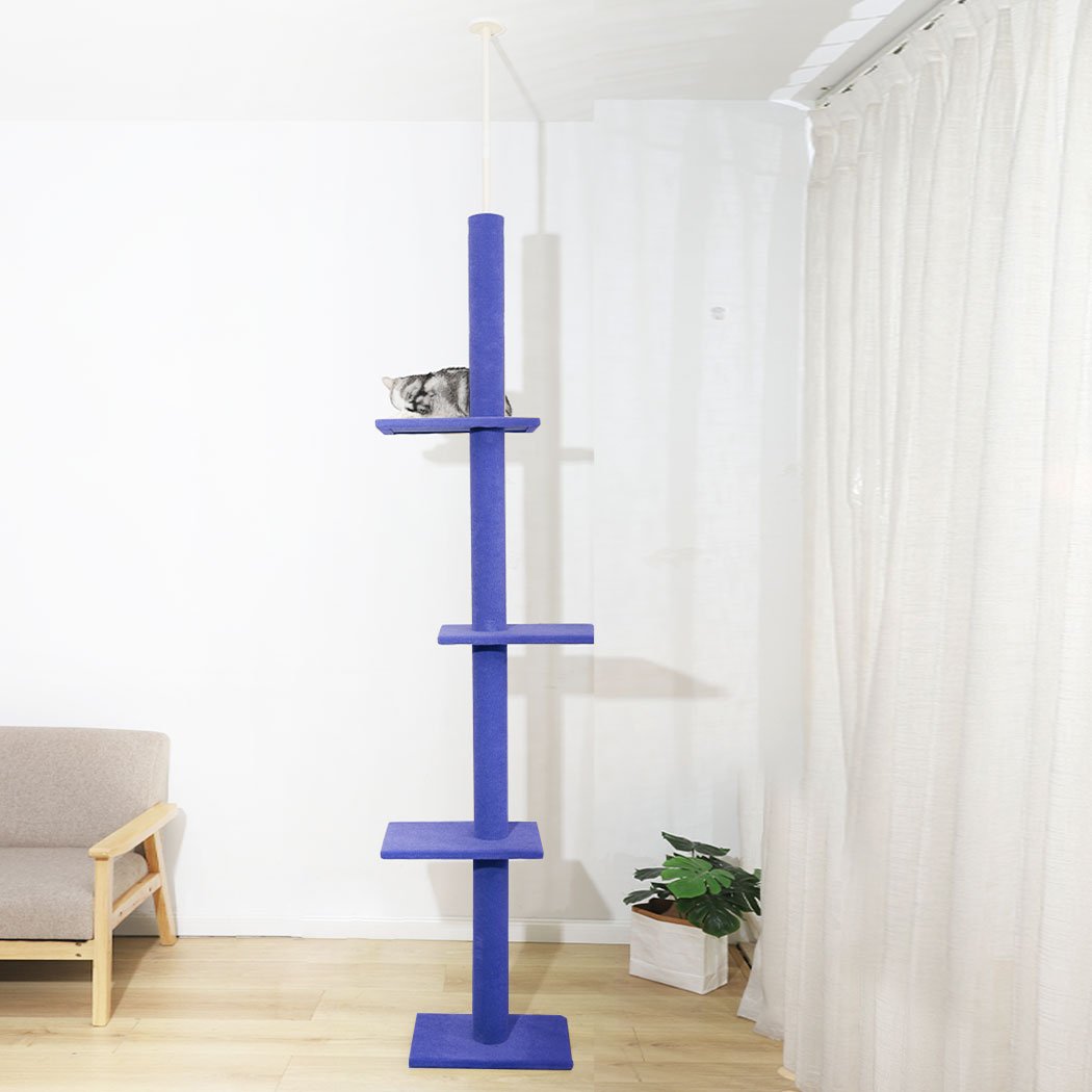 Pet Products Cat Tree Scratching Post Scratcher Tower Condo House Furniture Ceiling High Black