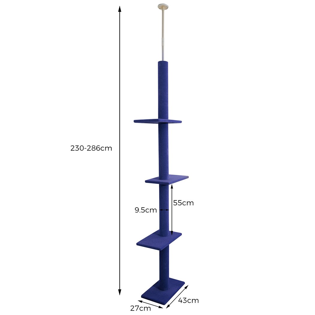 Pet Products Cat Tree Scratching Post Scratcher Tower Condo House Furniture Ceiling High Black