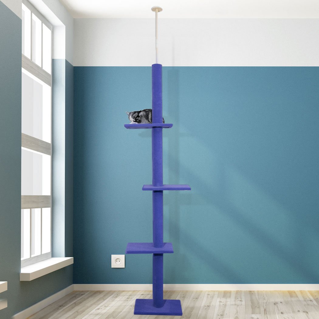 Pet Products Cat Tree Scratching Post Scratcher Tower Condo House Furniture Ceiling High Black