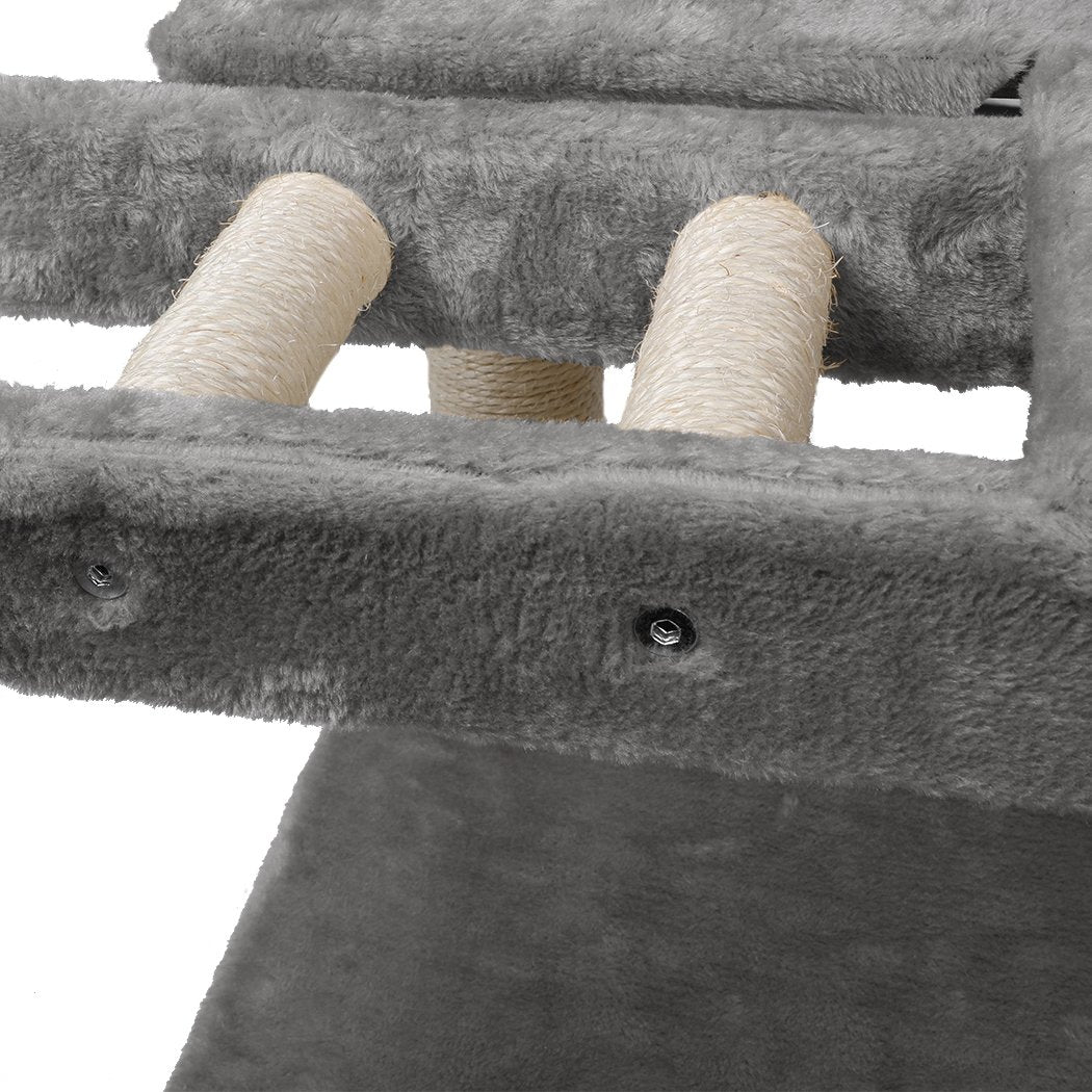 Pet Products Cat Tree Scratching Post Scratcher Tower Condo House Furniture Grey 110cm