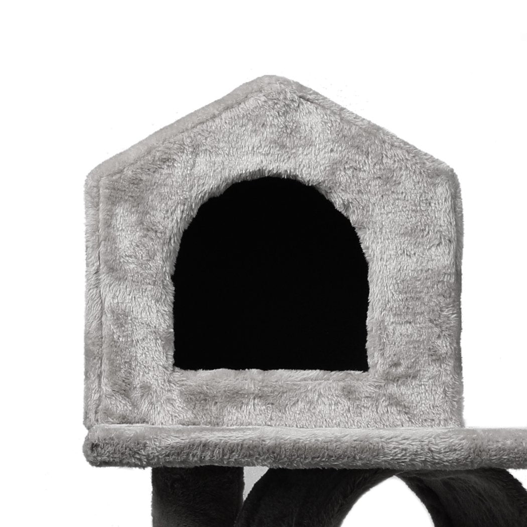 Pet Products Cat Tree Scratching Post Scratcher Tower Condo House Furniture Grey 110cm
