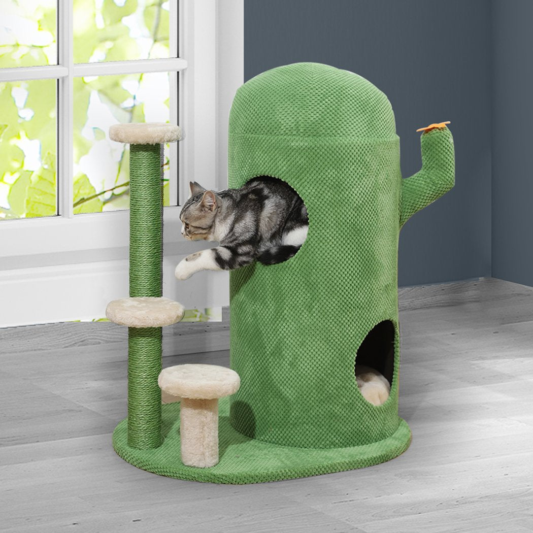 Cat Tree Cat Tree Tower Play Pet Activity Kitty Bed-Green