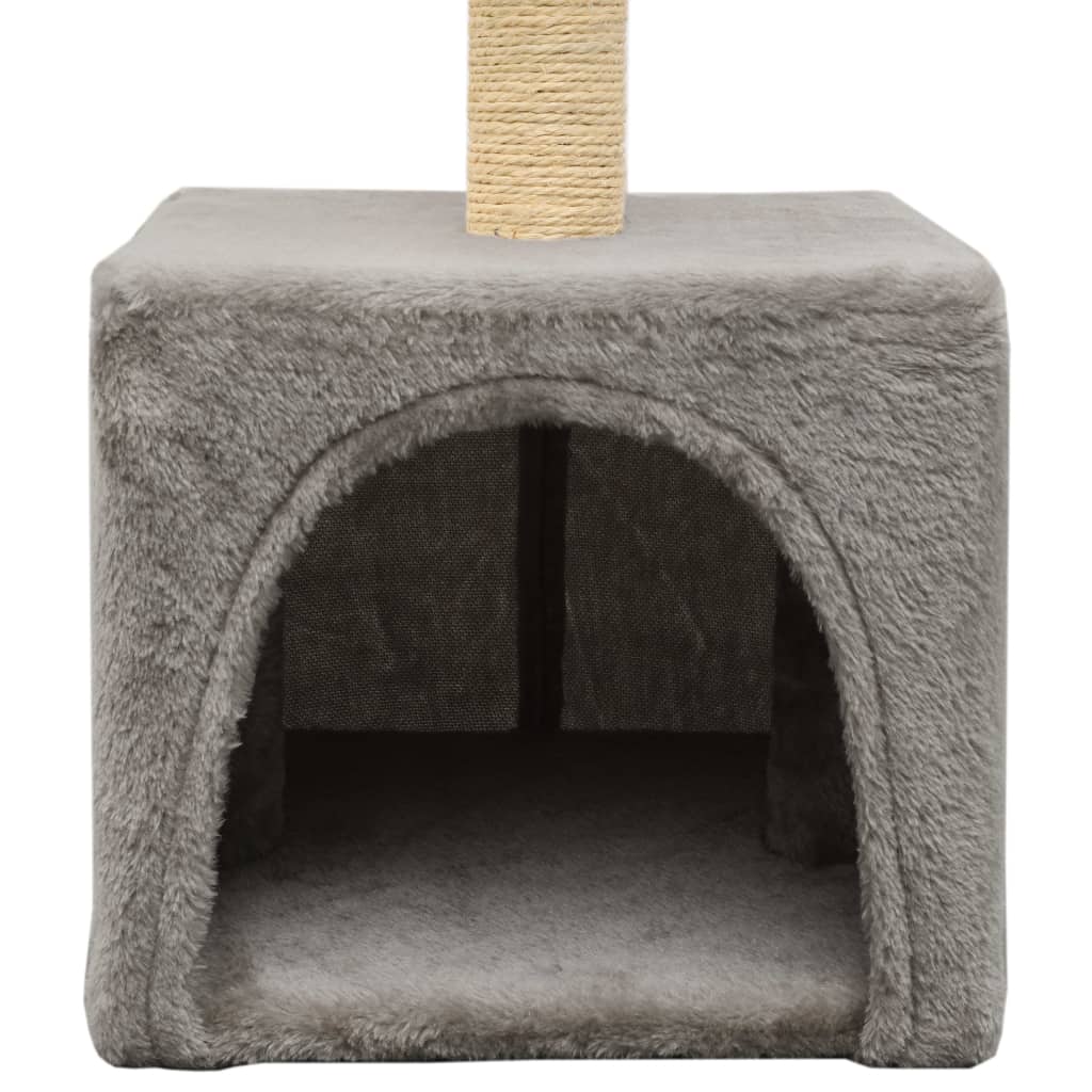vidaxl20- Cat Tree with Sisal Scratching Post 55 cm Grey