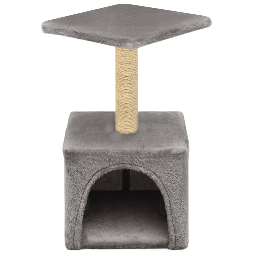 vidaxl20- Cat Tree with Sisal Scratching Post 55 cm Grey