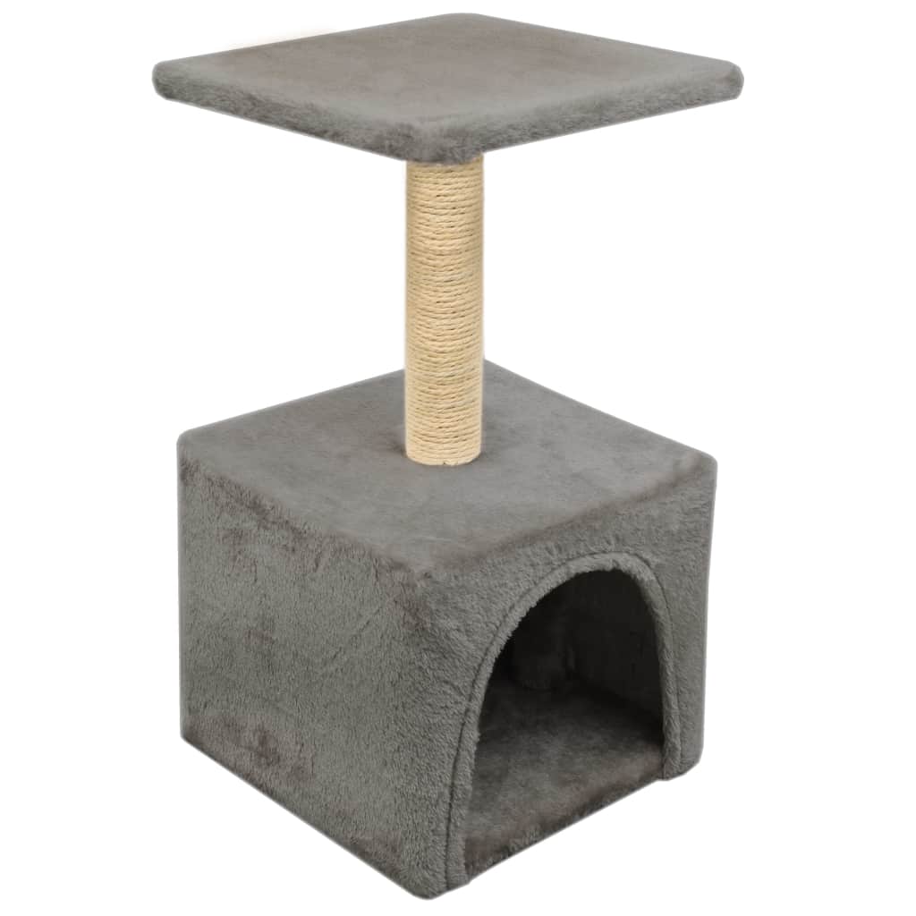 vidaxl20- Cat Tree with Sisal Scratching Post 55 cm Grey