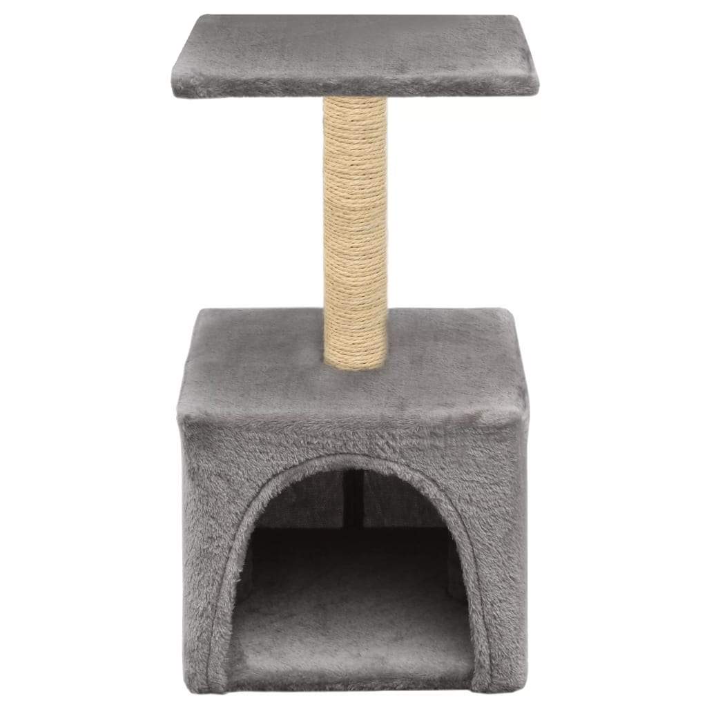 vidaxl20- Cat Tree with Sisal Scratching Post 55 cm Grey