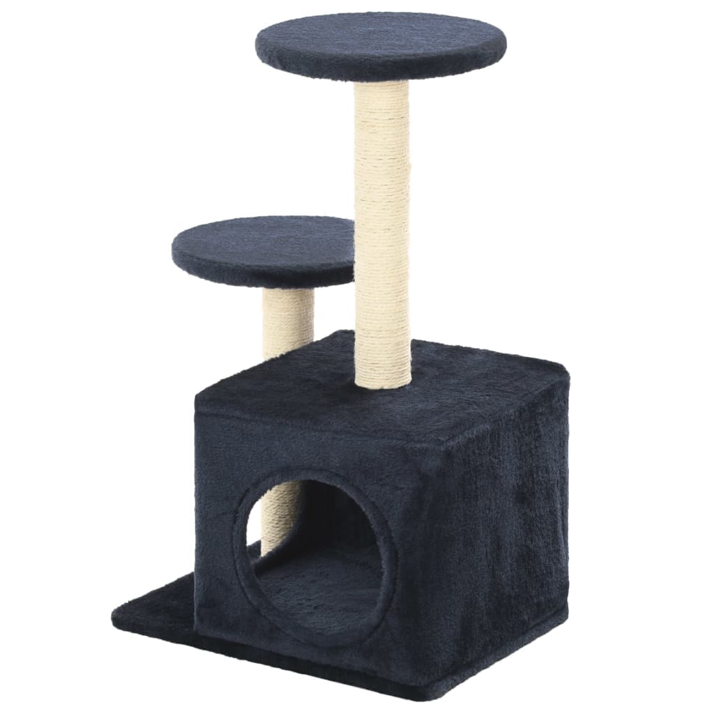 vidaxl20- Cat Tree with Sisal Scratching Posts 60 cm Dark Blue