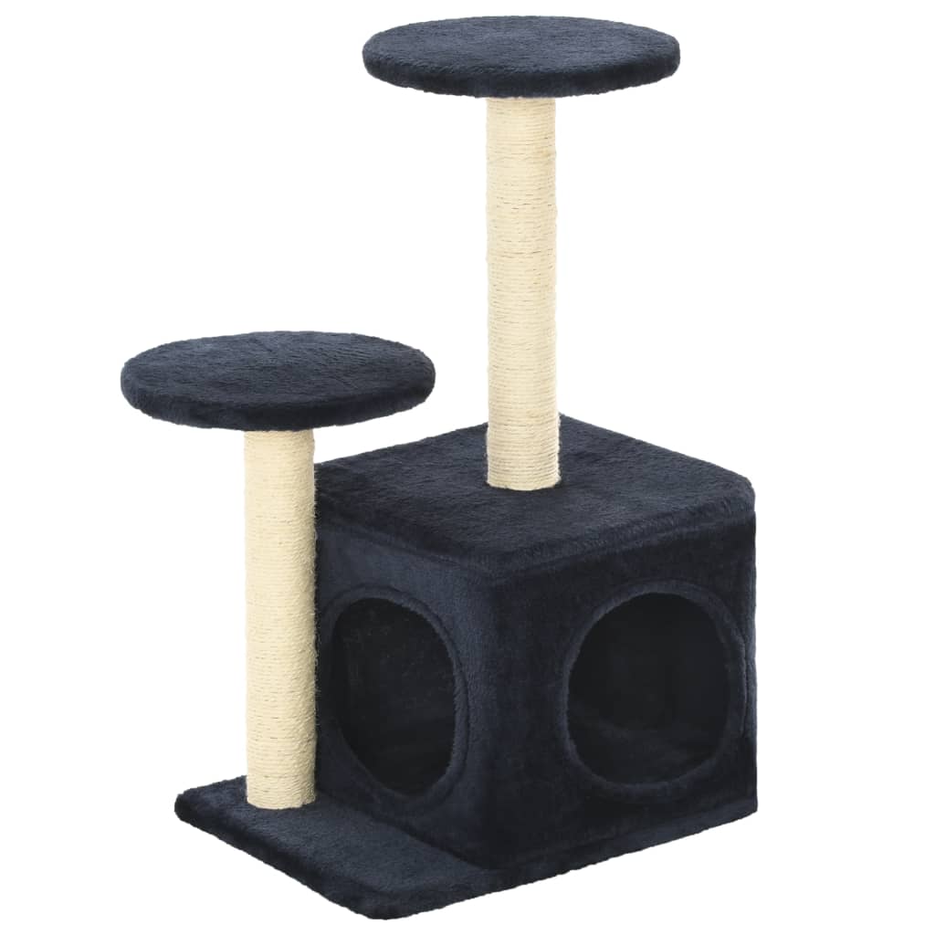 vidaxl20- Cat Tree with Sisal Scratching Posts 60 cm Dark Blue