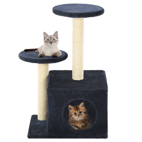 vidaxl20- Cat Tree with Sisal Scratching Posts 60 cm Dark Blue