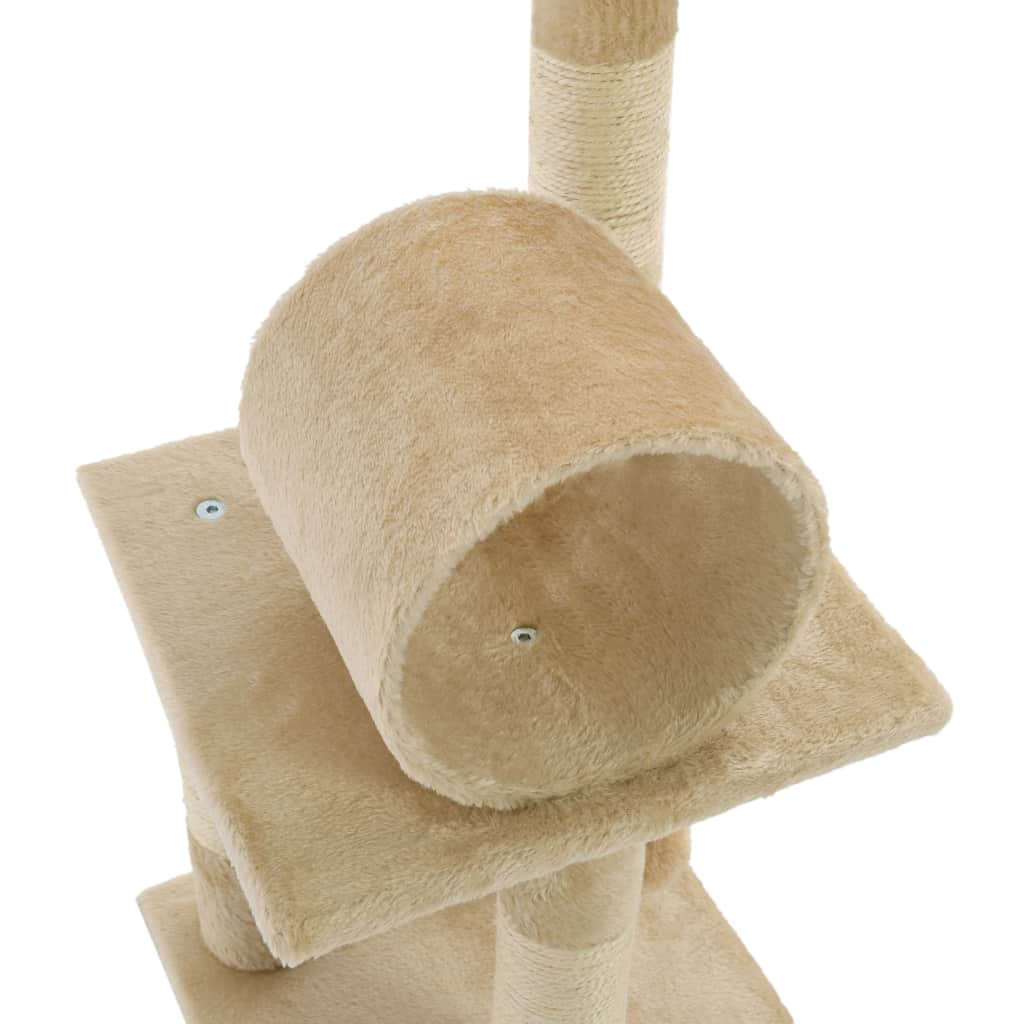 vidaxl20- Cat Tree with Sisal Scratching Posts 65 cm Beige