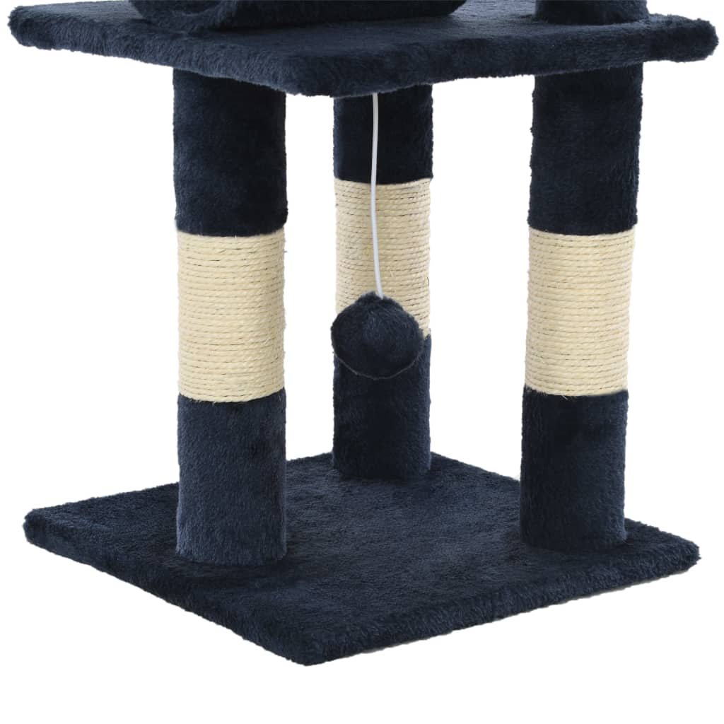 Cat Tree with Sisal Scratching Posts 65 cm Dark Blue