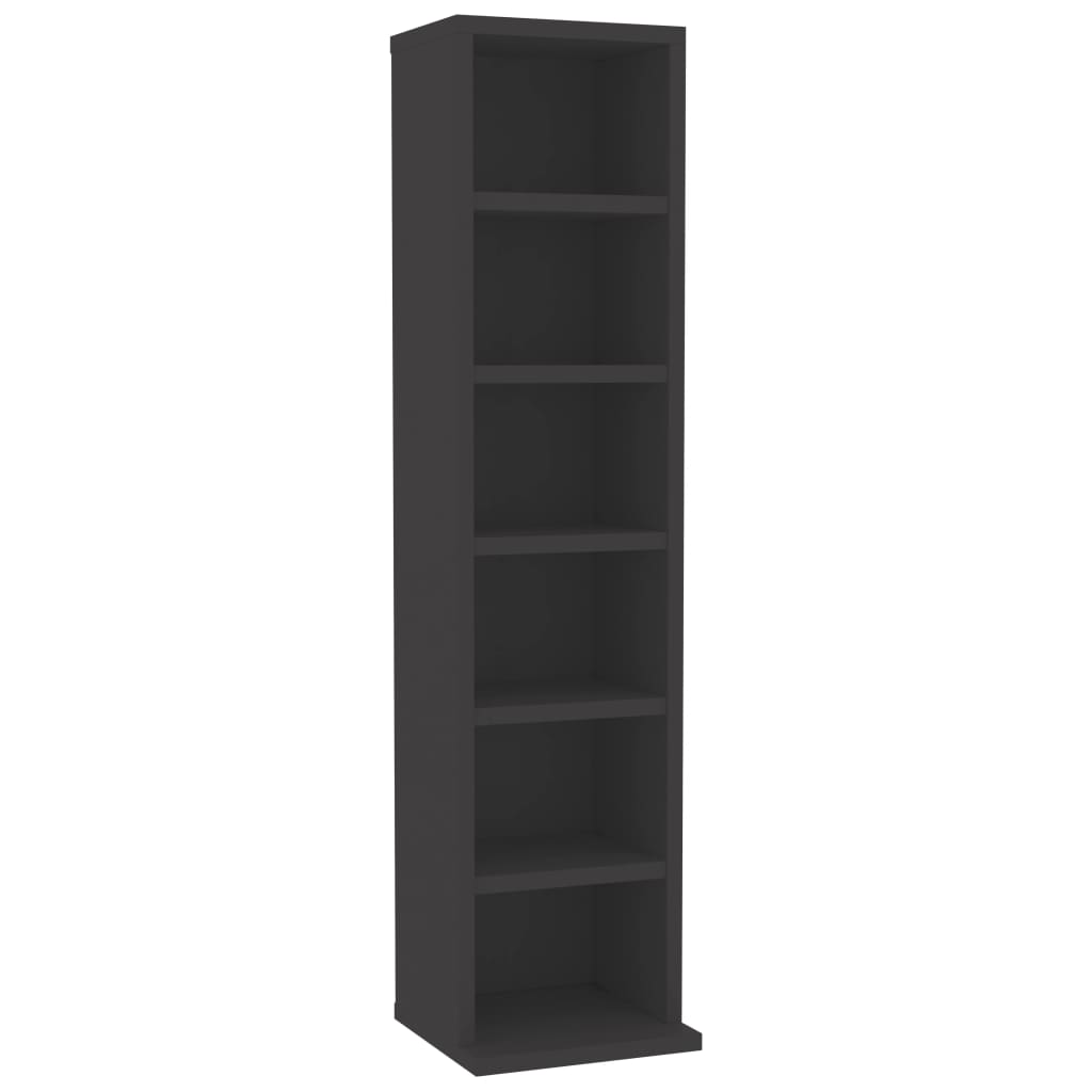 CD Cabinet Grey 21x16x88 cm Chipboard