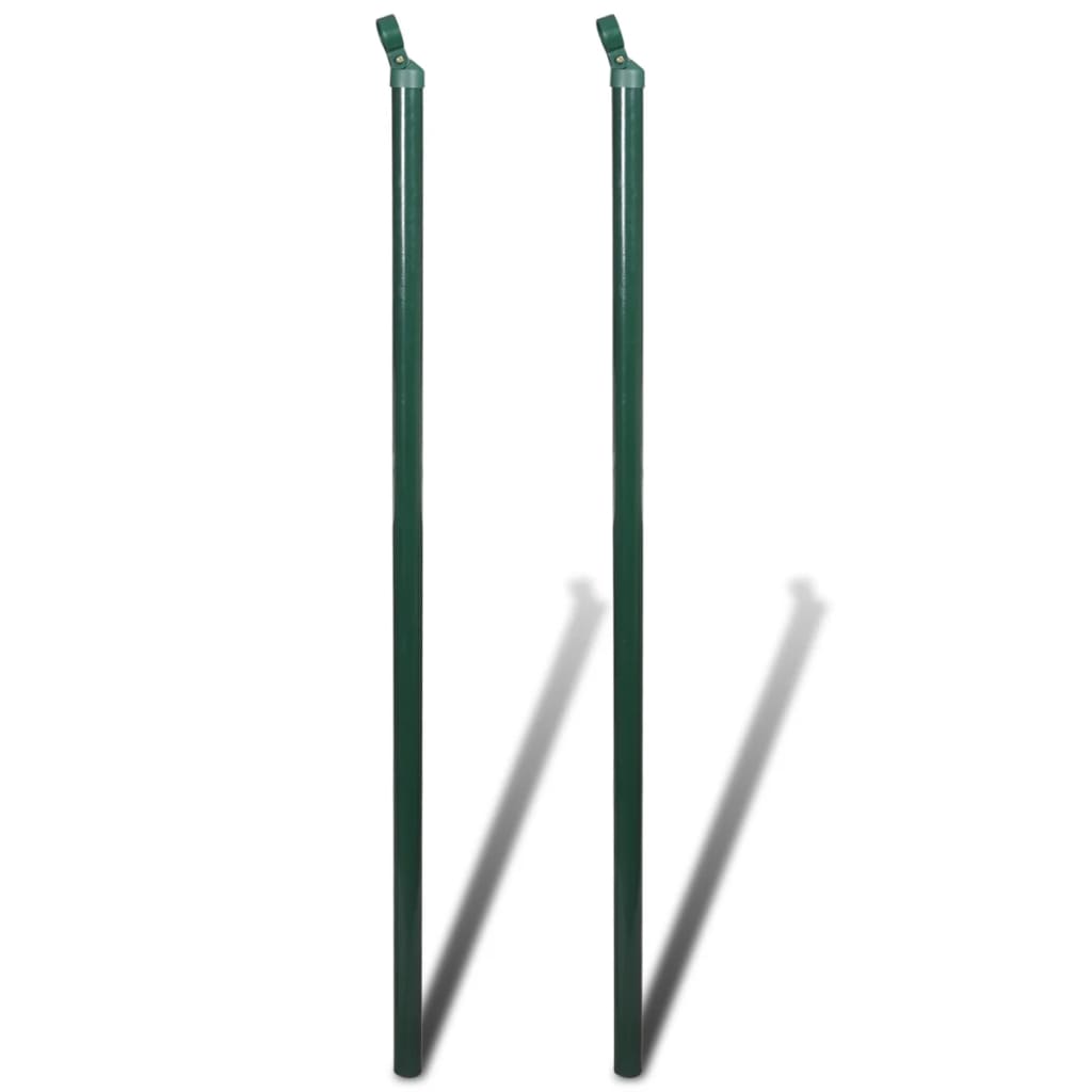 vidaxl50- Chain Link Fence with Posts Spike Galvanised Steel 1.0x25 m