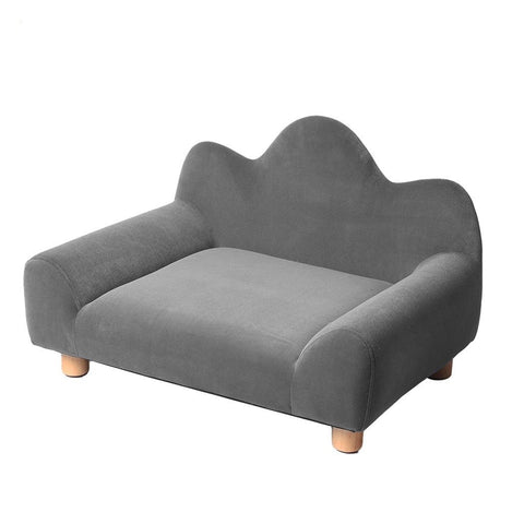 Chaise Lounge Non-slip feet pads Pet Sofa Soft Grey