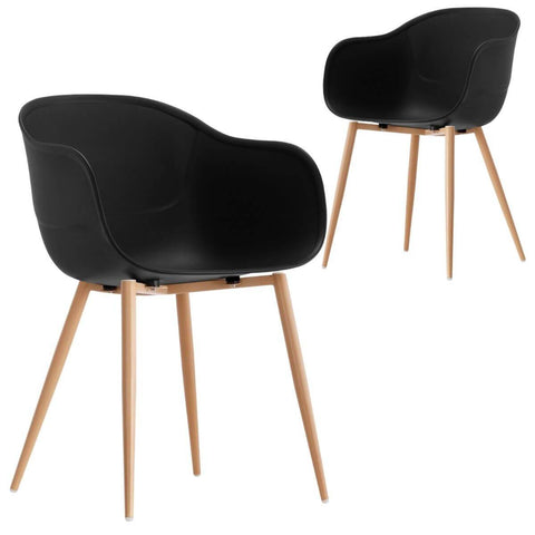 Dining Charming Beetle Dining Chair Set of 2-Black