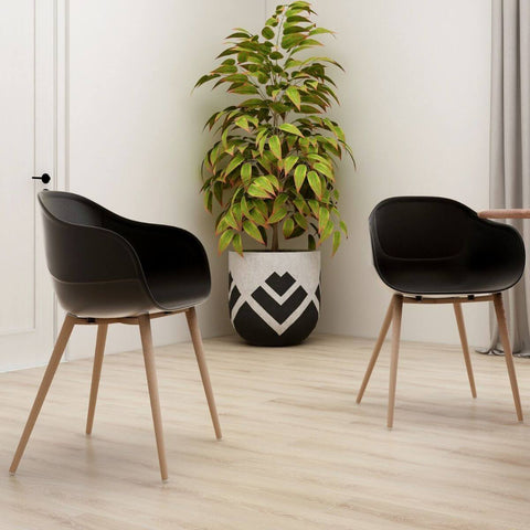 Charming Beetle Dining Chair Set of 2-Black