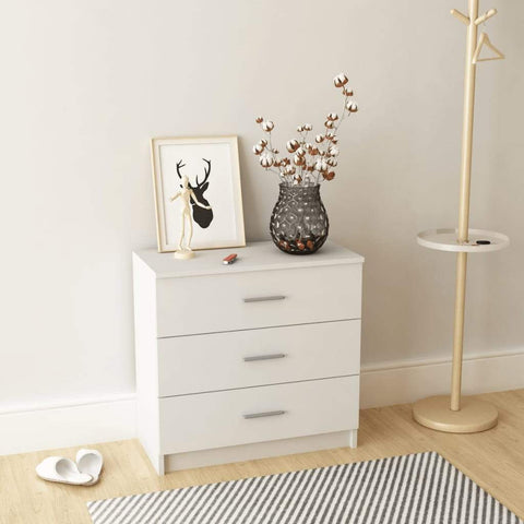 Chest of Drawers Chipboard 71x35x69 cm White