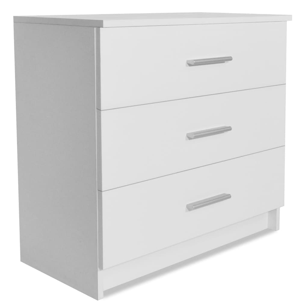 Chest of Drawers Chipboard 71x35x69 cm White