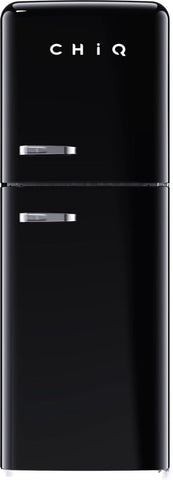 Chiq 202l retro top mount fridge (black)