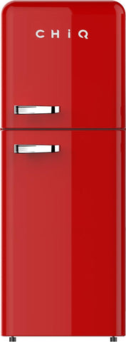 Chiq 202l retro top mount fridge (red)