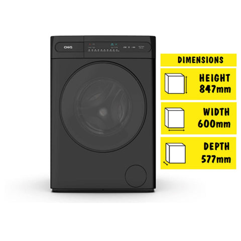 CHiQ 8kg/5kg Front Load Washer Dryer Combo (Black)