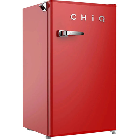 Chiq 90l retro style bar fridge (red)