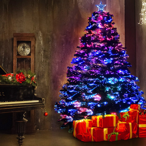 Christmas Christmas Tree 1.5M 5Ft Xmas Decorations Fibre Optic Multicolour Lights
