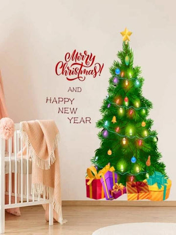 Christmas Tree Pattern Wall Sticker