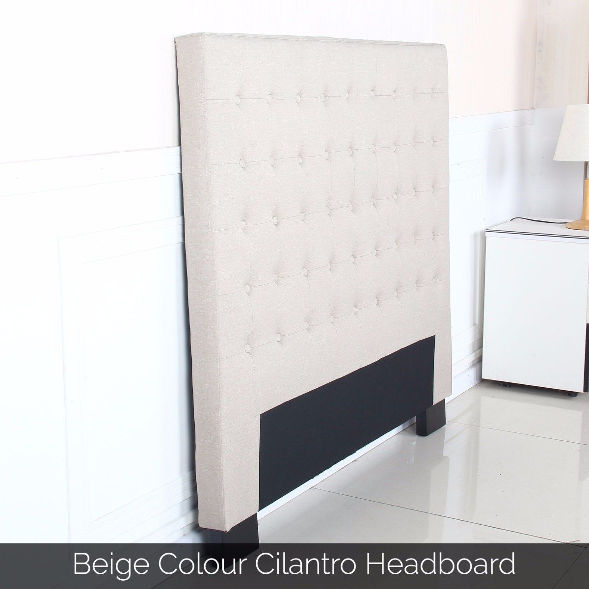 Bedroom Cilantro Double Beige Headboard