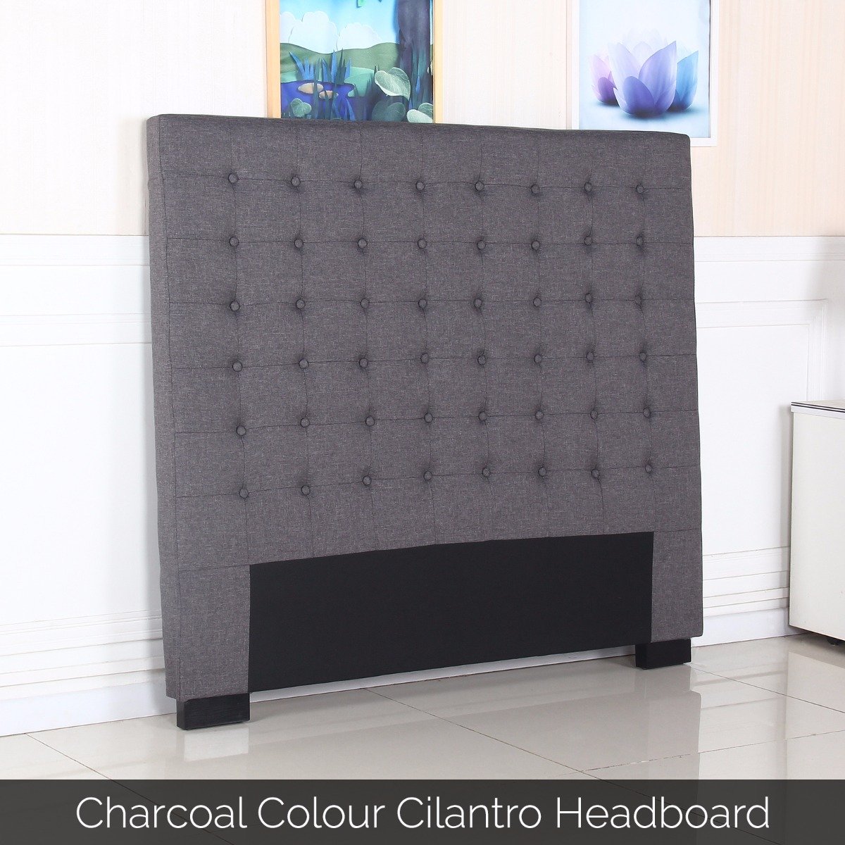 Bedroom Cilantro Double Charcoal Headboard