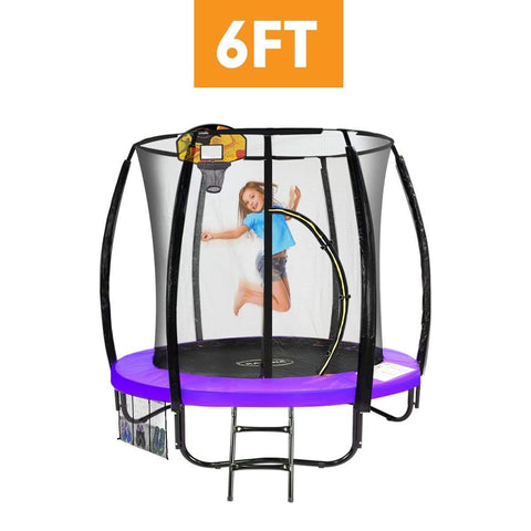 Kahuna Classic 6ft Trampoline with Basketball Set - Purple