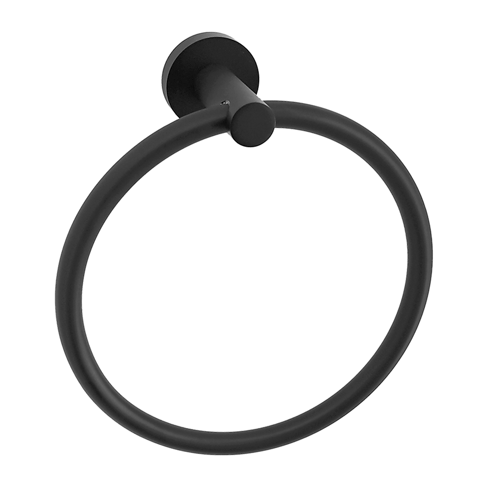 Classic Towel Bar Rail Ring Electroplated Matte Black Finish