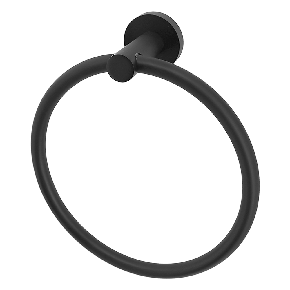 Classic Towel Bar Rail Ring Electroplated Matte Black Finish
