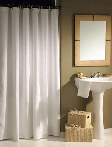 CLEARANCE Solid White Shower Curtain 180 x 200cm
