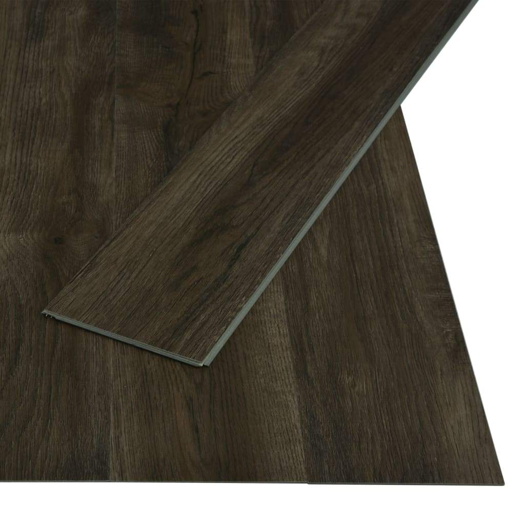 vidaxl35- Click Floor 3.51 m² 4 mm PVC Dark Brown