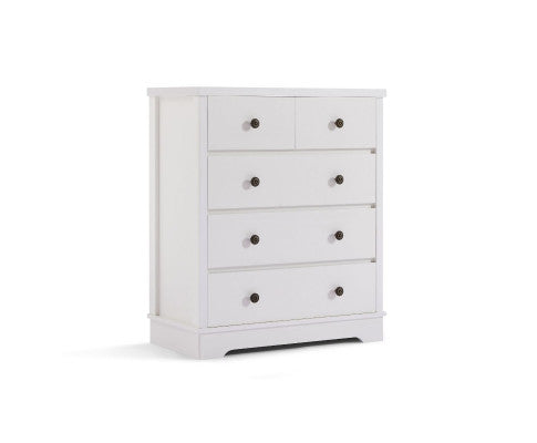 Coastal Style Chest of Drawers Tallboy-white